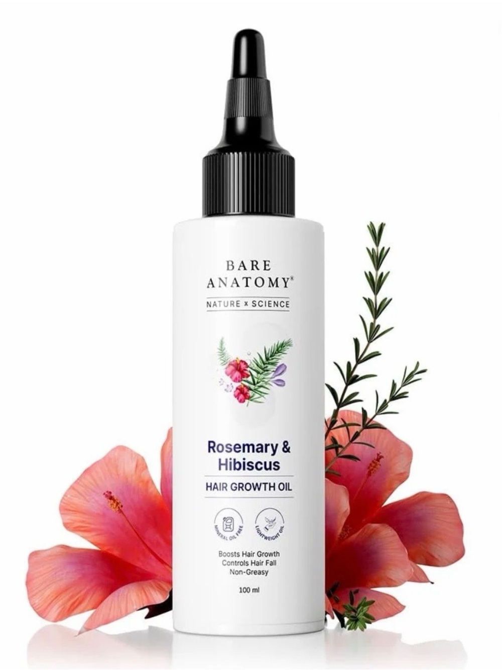 Bare Anatomy Rosemary & Hibiscus Hair Growth Oil, 100ml - New in Box